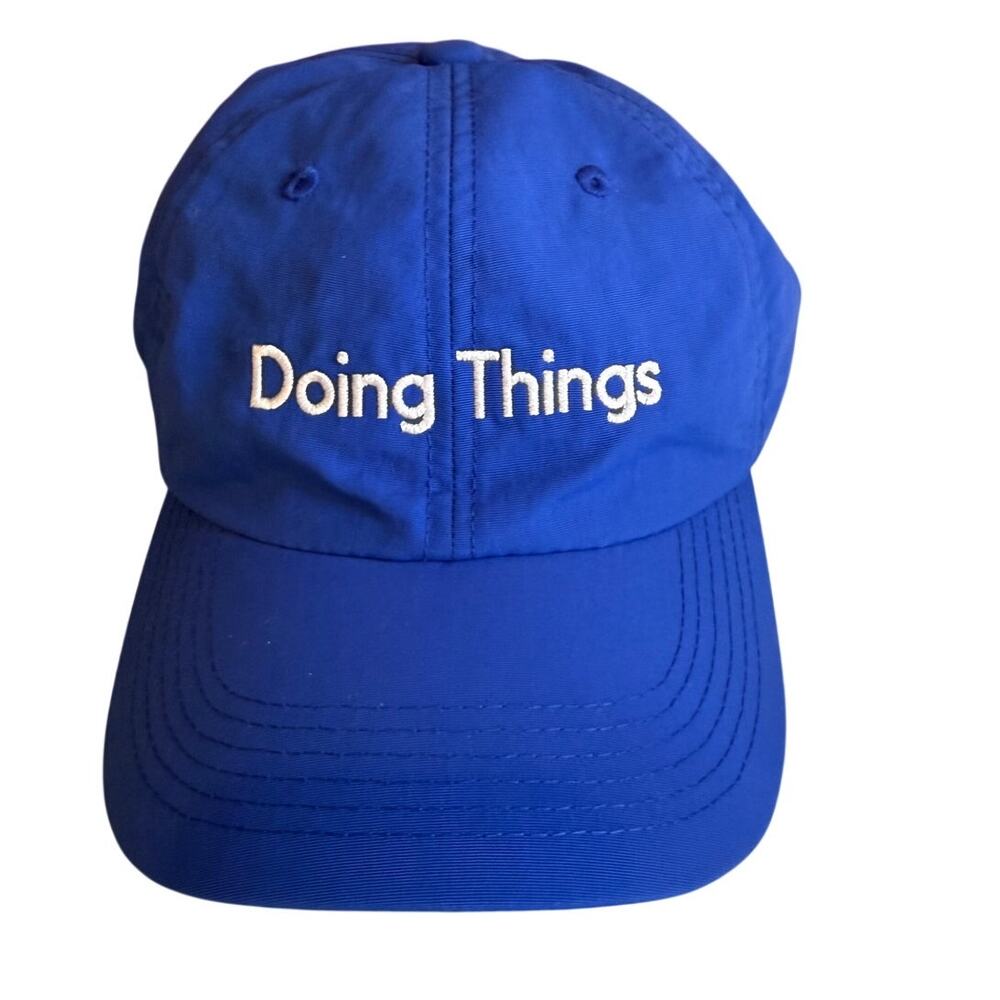 Outdoor Voices Doing Things Nylon Baseball Cap Hat Royal Blue